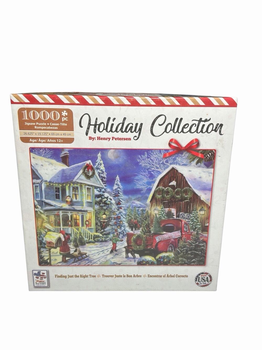 Jigsaw Puzzle Factory Finding Just The Right Tree 1000 Pc Holiday Collection USA
